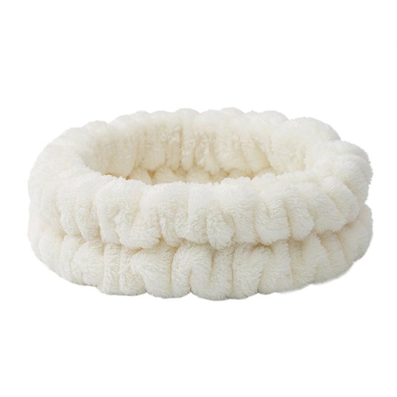 Fascia per Lavaggio Viso, Elastico per Lavaggio Viso, Fascia per Capelli da Donna, Peluche Monocolore, Fascia per Capelli da Casa per Trucco, Elastico per Capelli