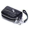 Women's Genuine Cowhide Multifunctional Coin Purse & Clutch with Double Zipper