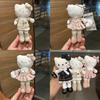 Long Leg Hello Kitty Plush Pendant With Dress And Bow Decoration For Girls Backpack Decor