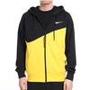Nike Spliced Knit Hooded Jacket Men Outerwear Black Yellow CT3425-780