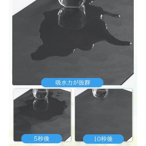 Dish Drying Mat, Diatomaceous Earth, Quick-Drying, Absorbent, Rollable for Storage, Non-Slip, Oil-Resistant, Easy to Clean (40x50cm, Gray)