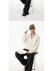 Unisex Faux Two-Piece V-Neck Knit Sweater - Loose, Lazy Style Wool Base Layer for Autumn/Winter.
