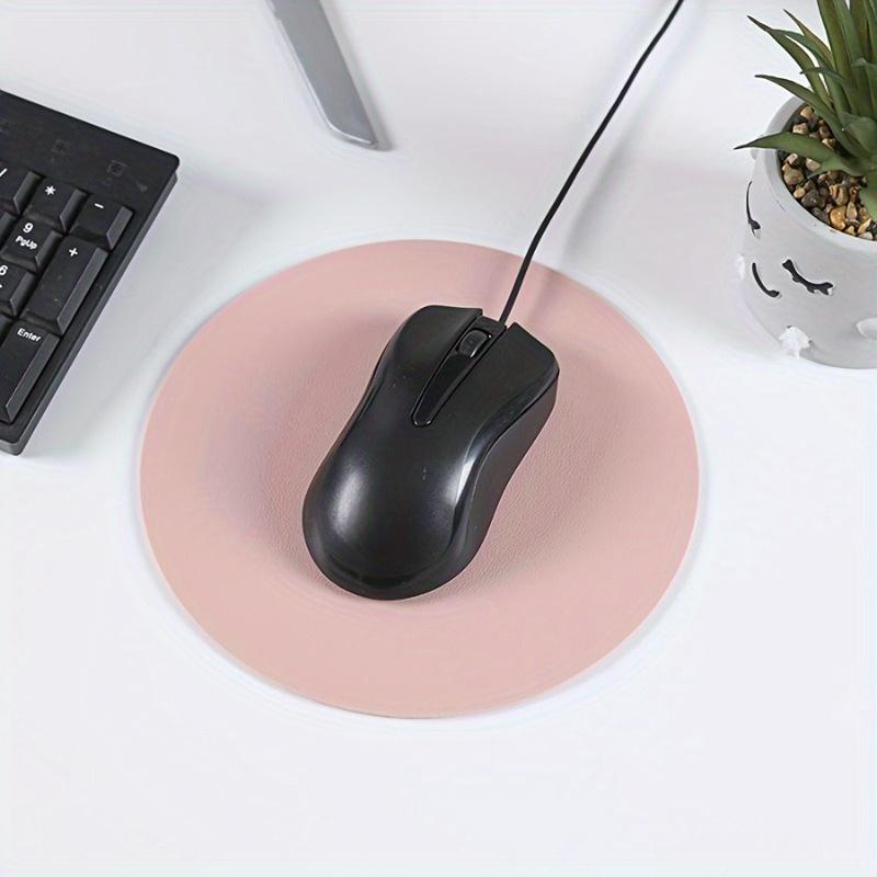 4pcs Faux Leather Mouse Pad, Waterproof, Easy To Clean, Non-Slip Desk Mat for Laptop and Office Computer Mouse
