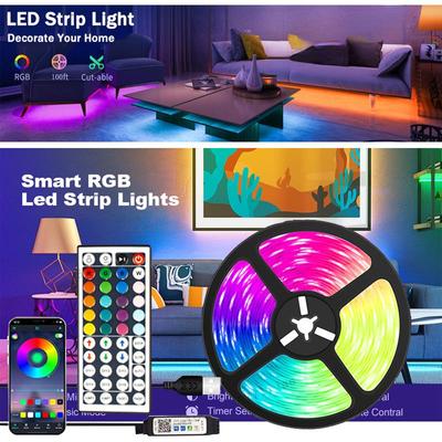 LED Strip Light Bedroom LED TV Backlight Bluetooth Remote Neon Light RGB 5050 LED Light Strip Christmas Decoration Luces LED DC 5V Bedroom Decoration