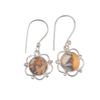 Natural Orange Copper Turquoise Gemstone 925 Sterling Silver Jewelry Earrings EE-56-36