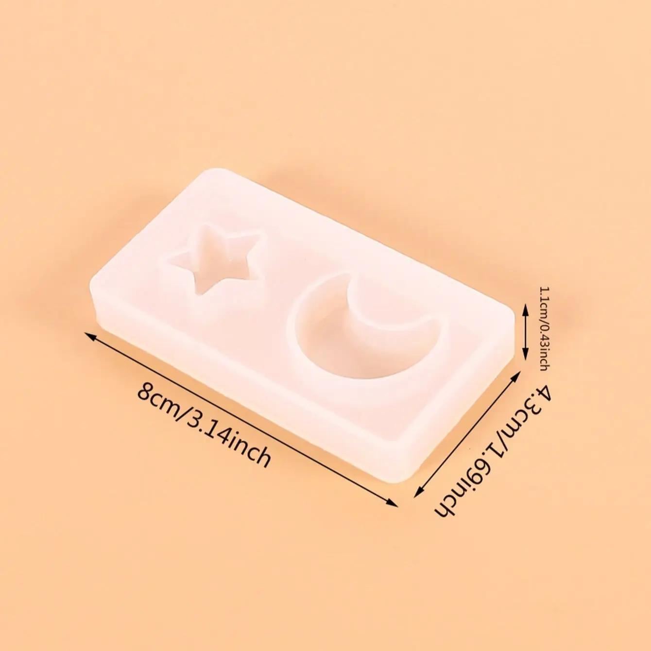 

1pc-Star Moon Jewelry Silicone Mold Resin Epoxy DIY Mobile Phone Decoration Jewelry Tools Crystal Mold білий