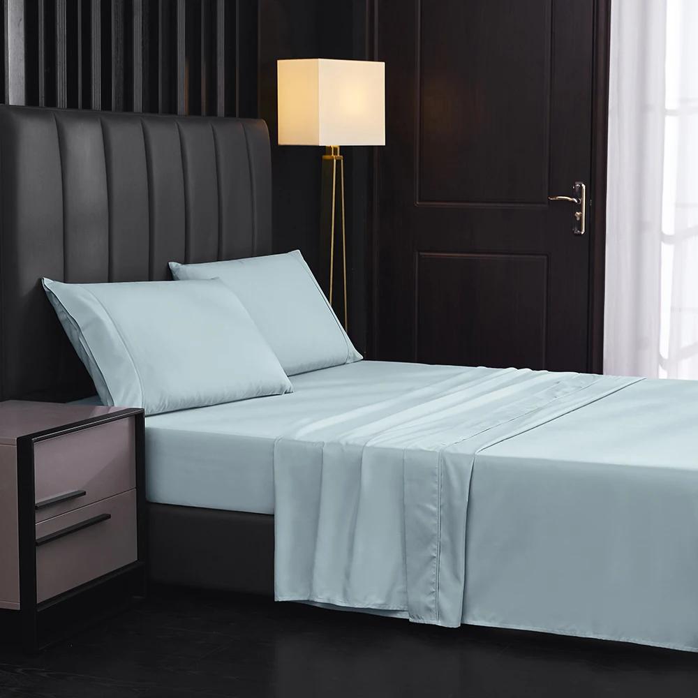 Bedding Set Queen King Size Bed Sheet Set Covers Sanding Fabric Bed Sheets and Pillowcases Bedclothes Flat Fitted Double Sheet