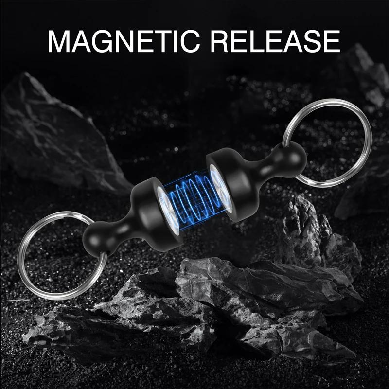 Pullther Portable Steel Anti-loss Rope Fishing Tools Magnetic Outdoor Fishing Goods Quick-release Strongagnetic Portable Buckle