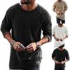 Men Casual Solid Color Sweater Knitwear O Neck Long Sleeve Shirt Pullover Top