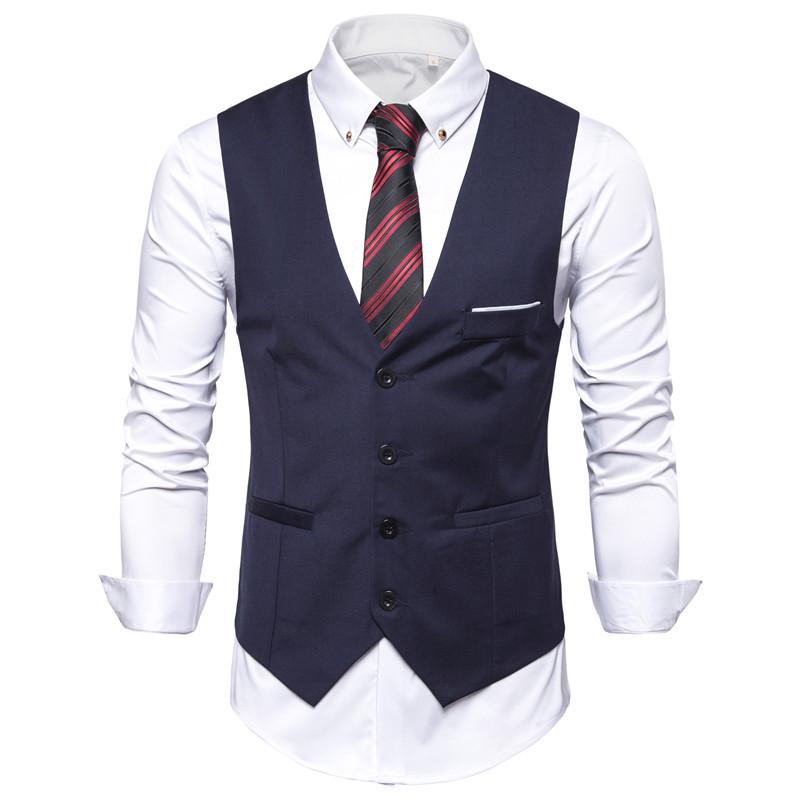 Gilet casual da uomo in stile europeo, ispessito, slim fit