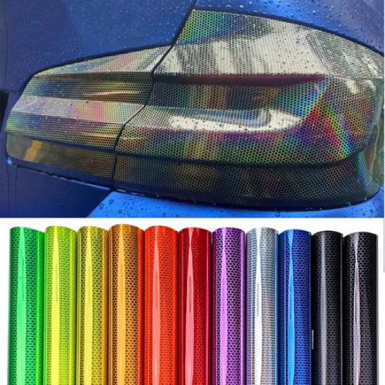 Car Honeycomb Headlight Taillight Lamp Vinyl Wrap Automobile Headlight Stickers