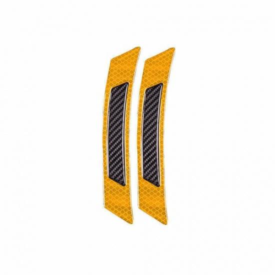 Carbon Fiber Style Car Auto Warning Decal Strips Safety Tape Reflective Stickers