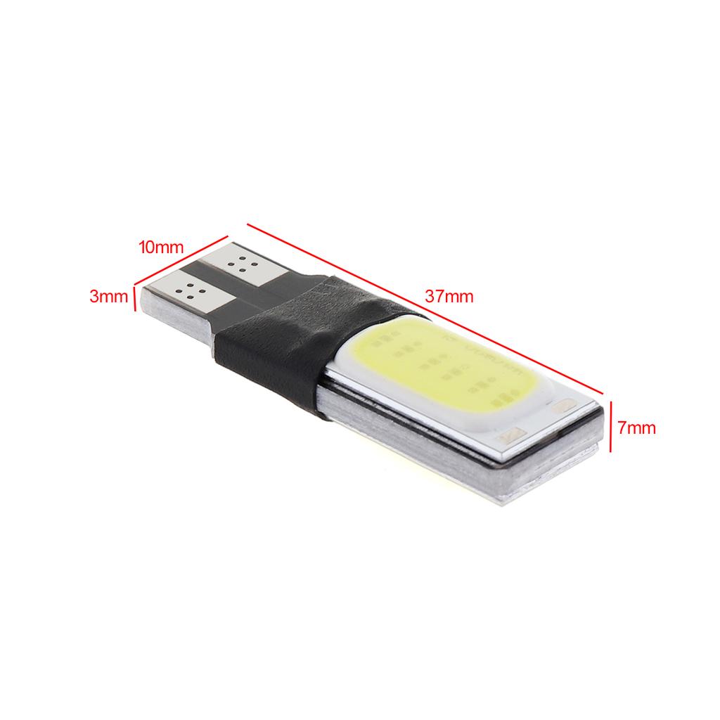 4/2Pcs T10 W5W 194 168 2825 12961 White LED 6W No Error COB Canbus Side Lamp Wedge Light Bulb