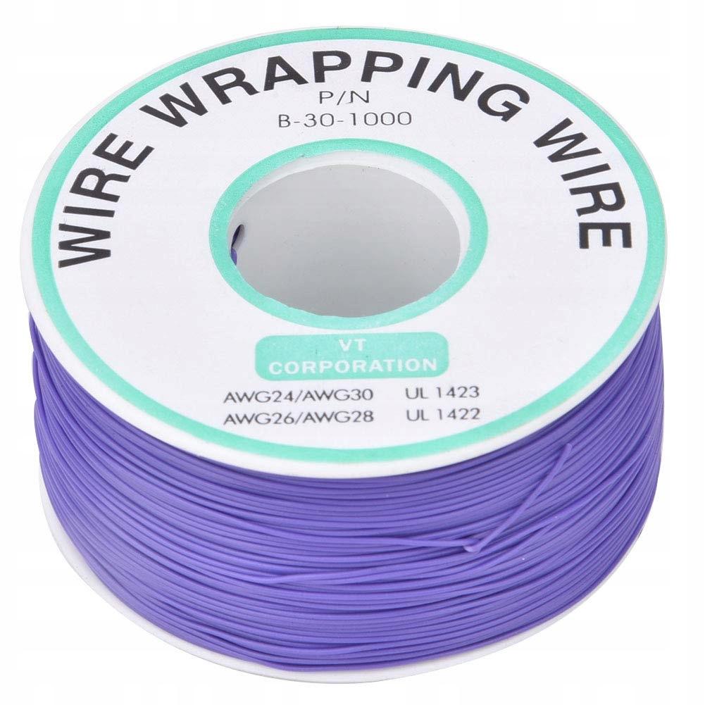 Rosfix Przewód Kynar AWG 0.25mm Fioletowy 200m – Niskonapięciowy | Średnica 0.25mm | Miedź Cynowana, PVC, 300V