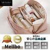 Mellbo Makeup Large Vanity Makeup Pouch for TPU Brush Braided Waterproof PU x 11 Pink Pouch, Capacity, Travel, 180° Opening, Storage, Design, Soft,