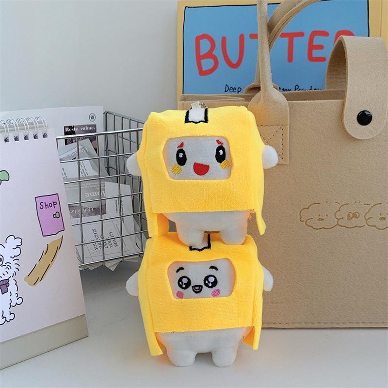 Creative Cartoon Paper Box Little Man Plush Doll Keychain Cute Doll Small Pendant