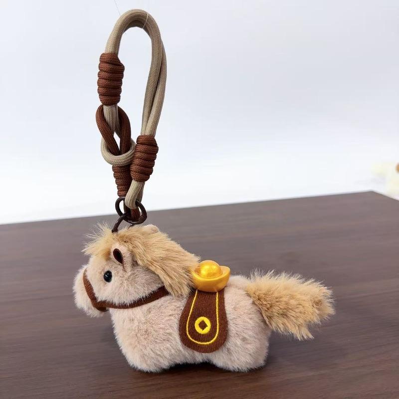 soon Plush pendant toy doll keychain horse mascot doll pony pendant