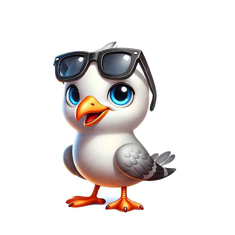 Cute Seagulls Vinyl Decals Waterproof Car Stickers for Laptop Motorcycle Bumper Truck Window Decoration HE58