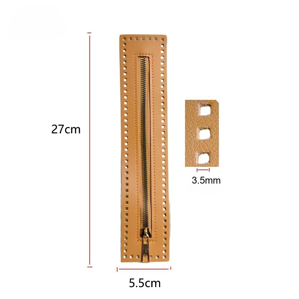 Bandă PU 27cm Fermoar Metal Culoare Aurie DIY Accesorii Genți Croșetate pentru Genți Handmade