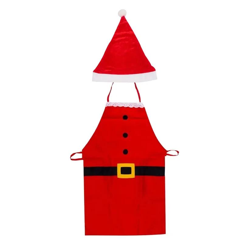 Vánoční zástěra Santa Claus Kuchyň Vaření Pečení Mastnotě odolná Zástěra na večeři Sváteční Domácí Dekorace Potřeby