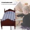 1:12   Wood Small Bed Model in Redwood Color    ature   Furniture