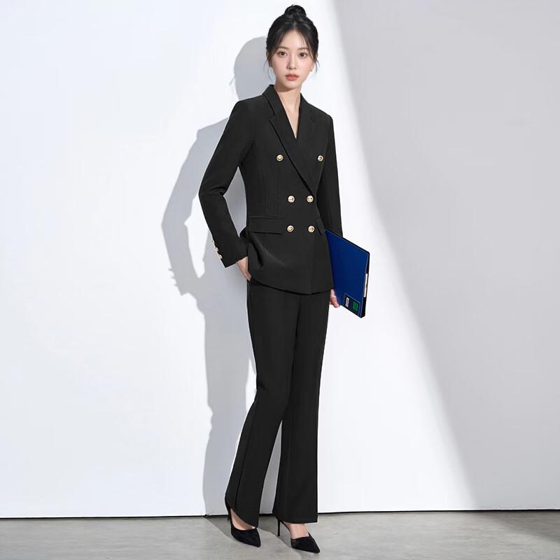 Teluoman Women s Professional Two-Piece Suit Set M