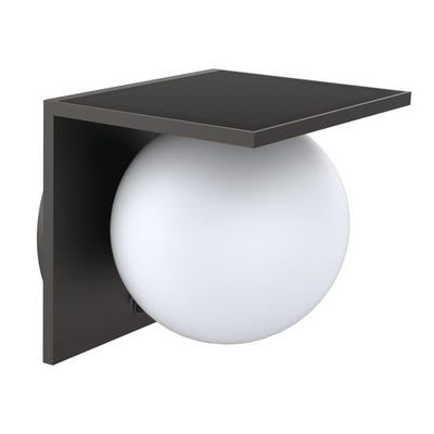 Takasho ExLights Solar Wall Light META Dark Gray, Outdoor Security Sensor Light, Bright, Long-Lasting Light for Entryways, ABS Resin and Polyethylene,