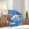 1pc Cinnamoroll, Cute, NightDigital Print Flannel Throw Blanket, Super Soft Plush Fleece Bedspread, Multipurpose All-Season Hypoallergenic C