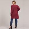 Autumn and Winter Large Size Women's Pocket Knitted Cardigan Mid-Length Sweater