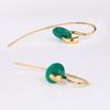 Natural Green Onyx Earrings 925 Sterling Silver Rhodium Plated Handmade Fine Jewelry Gift for Her