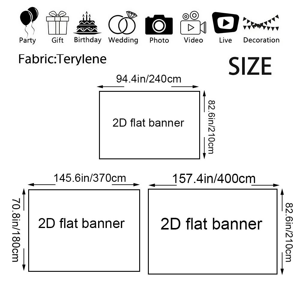 2D flat banner 1 piece Halloween garage door cover banner scary Halloween scene
