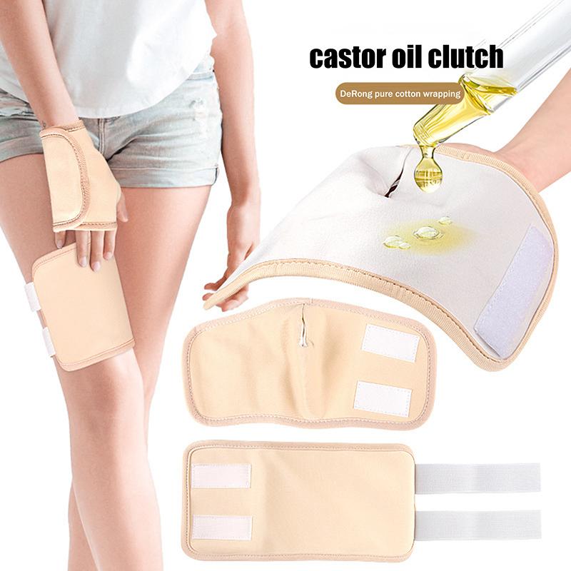 Reusable Castor Oil Pack With Adjustable Elastic Strap Breathable Hand Leg Foot Compress Pads Body Care Castor Oil Wrap Unisex