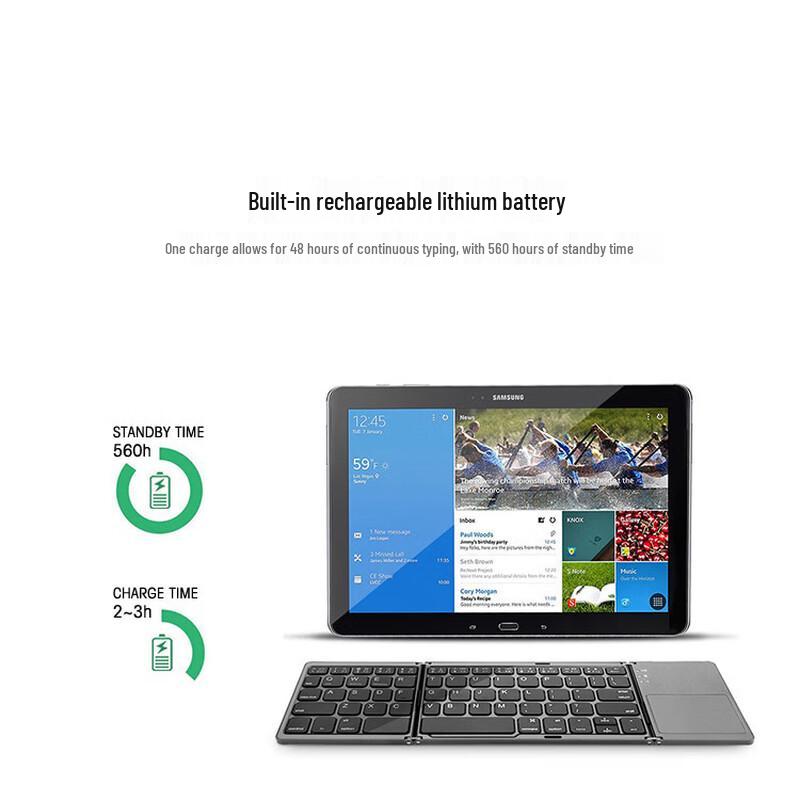 OLOEY Foldable Bluetooth Keyboard with Touchpad