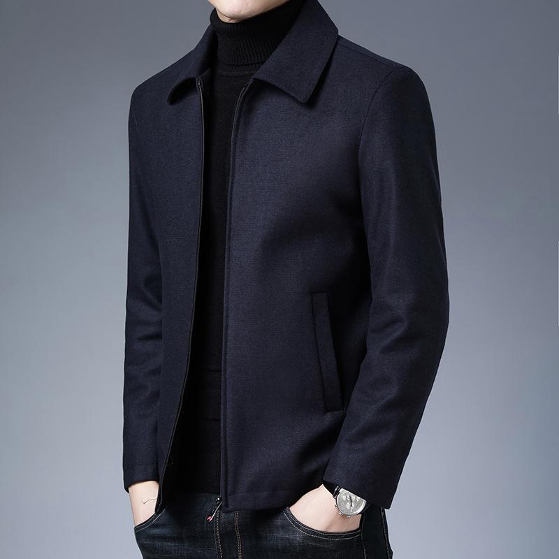 Coat Stuff Mens Jackets New Brand Casual Lapel Autumn Winter Men Clothing Fashion Solid High Quality Classic Daddy Clothes
