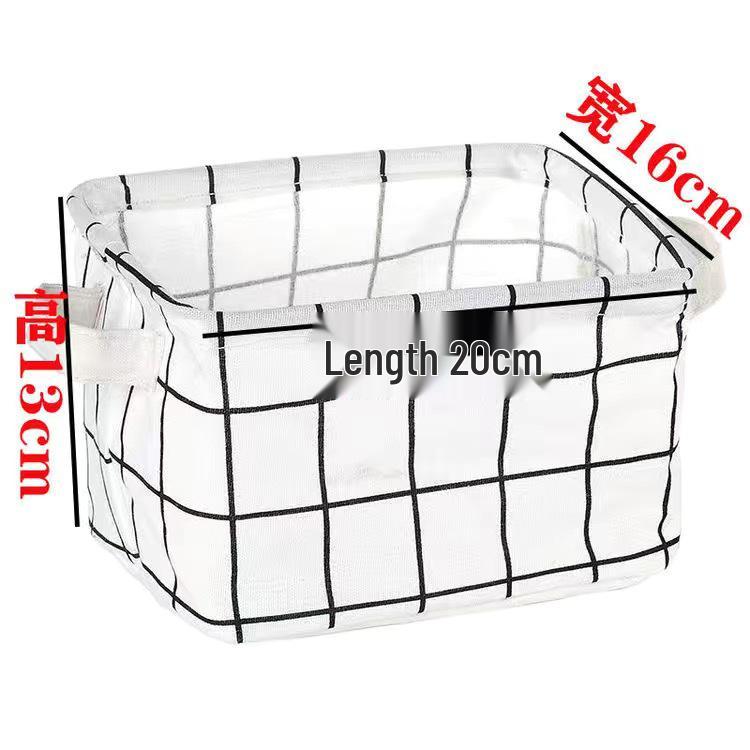 Compact Square Cotton Linen Storage Basket