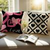 Fashion Love Heart Pillow Case Sofa And Living Room Decorative Cushion Covers Dust-Proof And Mite-Proof Invisible Zipper