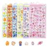 UbeFuu Puffy 3D Sticker Set 6 Pieces Cute Girl and Animal Designs Soft Texture Notebook Journal Envelope Decoration Long-Term Preservation