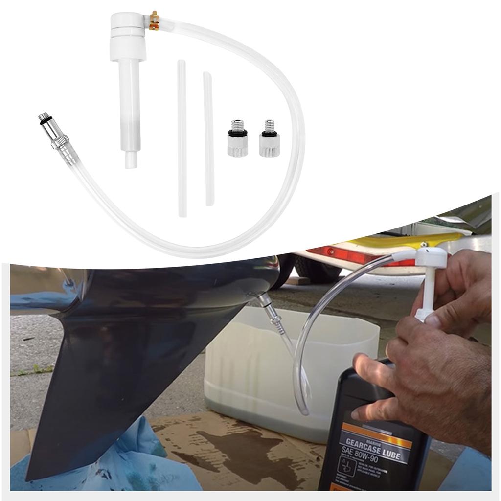 Easy Transfer Hand Pump Fit for Automotive Fluids 8cc Per Strokes Secure Fill Tube Adapter Fits Standard Quart Bottles