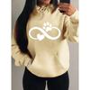 Creative Cat Palm And Love Creative Design Heart Pattern Hoodies Women Fashion Casual Hoody Streetwear Loose