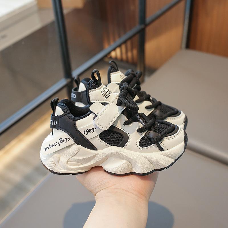 Children's Soft-soled Sports Shoes Spring and Autumn Explosion 2025 New Men's and Women's Children's Breathable Mesh Shoes Non-slip Dad Shoes