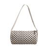 High-value shoulder bag women's black and white polka dot rectangular adjustable versatile commuter messenger bag versatile underarm bag