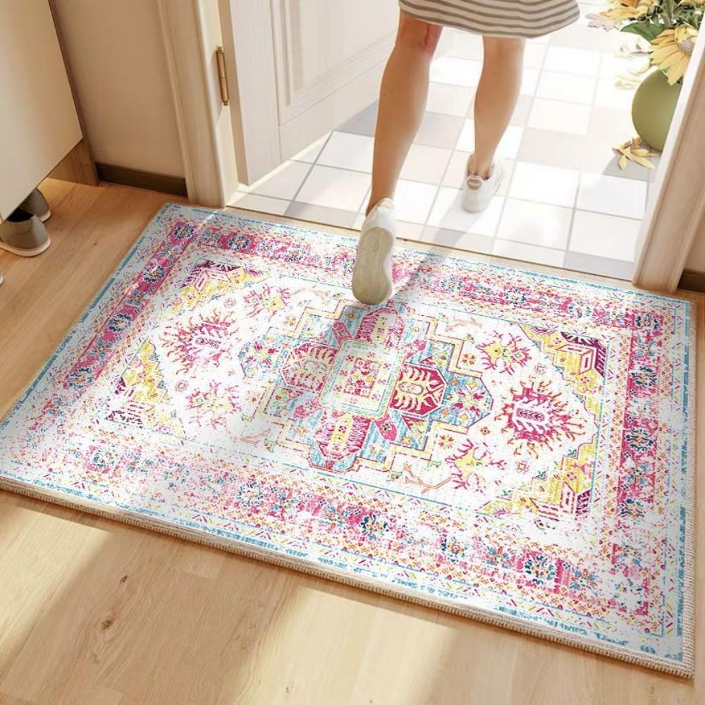 Retro Bohemian Rug, Easy-To-Clean And Slip-Resistant Carpet For Living Room And Bedroom, Home Decoration