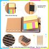 12pcs Spiral Notebooks with Sticky Notes Colored Index Tabs Bulk Memo Pads with Bamboo Pen for Students Team Teacher Gifts