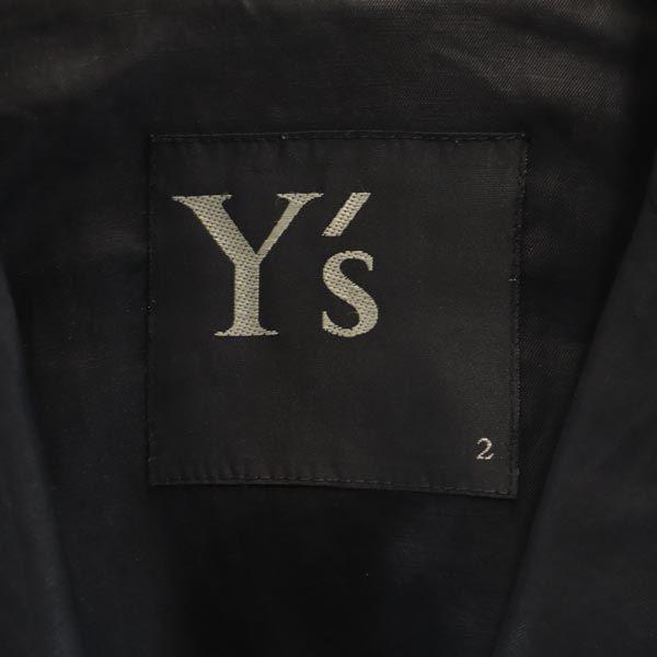 Y's Made in Japan Linen Blend tailored jacket 2 black Women Used