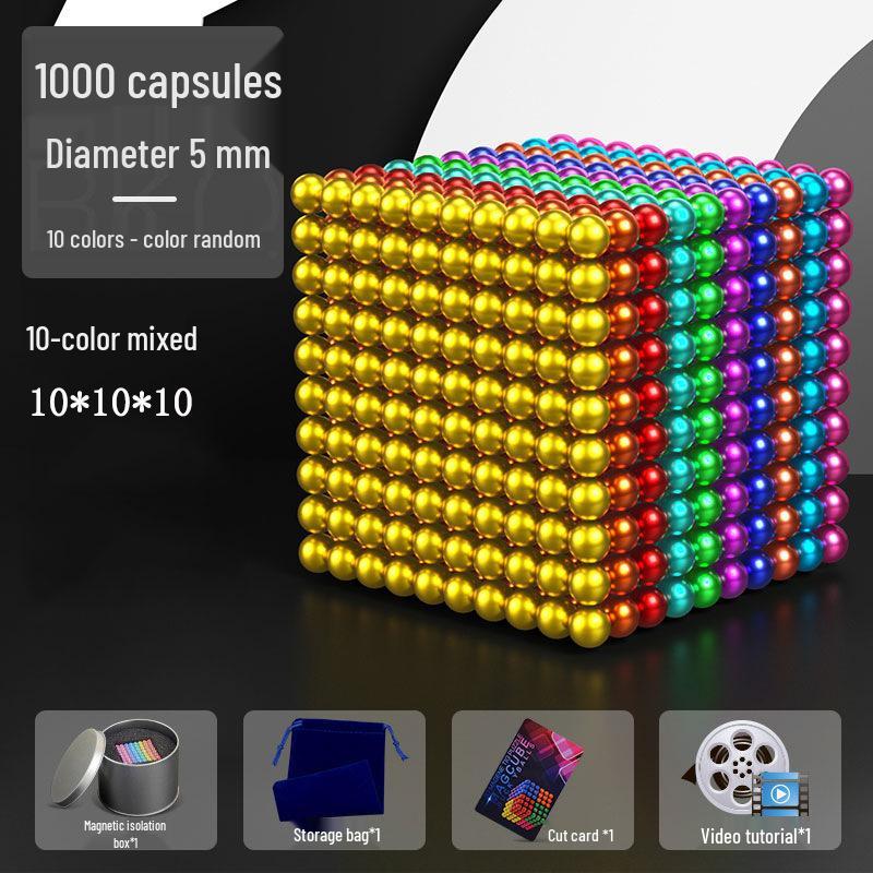 Buck Ball 1000: Magnetic Balls & Sticks Educational Set for Decompression & Creativity