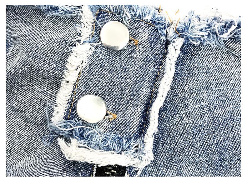 Autumn Women's Sexy Low Waist Ripped Denim Shorts