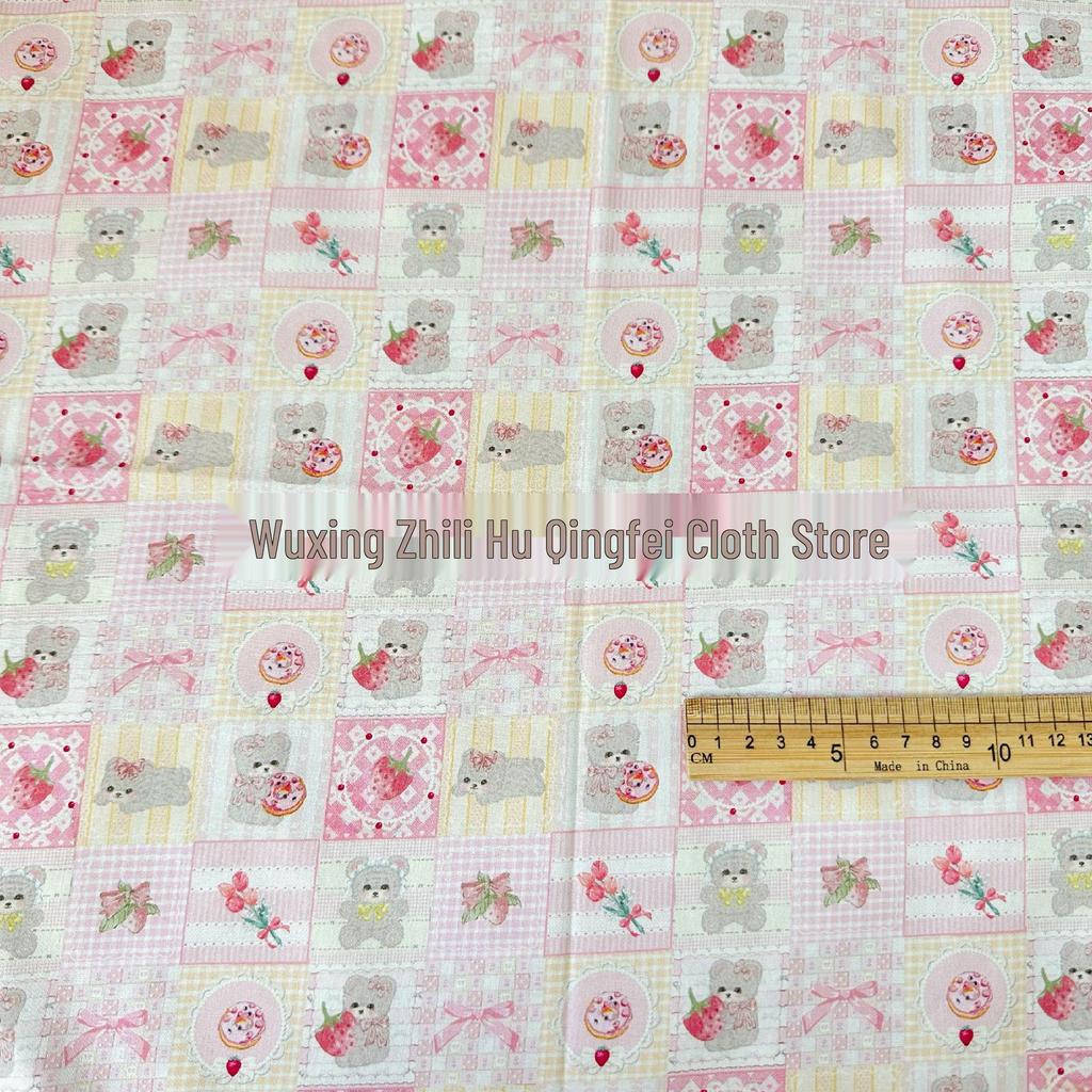 100% Cotton Digital Print Christmas Little Panda Fabric for Clothing and DIY