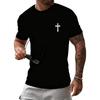 Jesus Cross T-Shirt Christ God Faith Christian Cross Shirt Casual Crew Neck Short Sleeve Graphic Tee Tops for Men Women