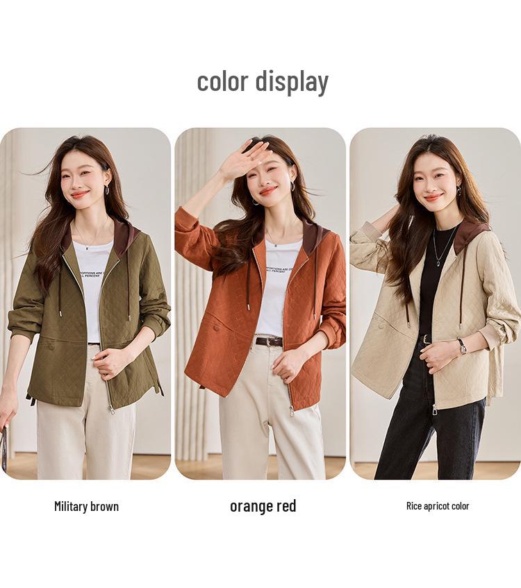 Women's Autumn 2024 Trendy Short Hooded Casual Jacket