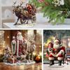 Christmas Snowhouse, Santa Claus, Reindeer - 2D Flat Acrylic Desktop Ornament, Wall Decor Art, Four Seasons Decoration, Novelty Home Decor